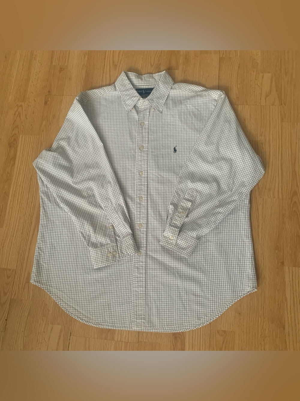 Ralph Lauren Classic Fit 100% cotton Button-Down Plaid Shirt Long Sleeve  32-33